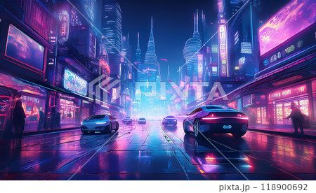 近未来都市(AI生成画像) 近未来都市(AI生成画像) 118900692