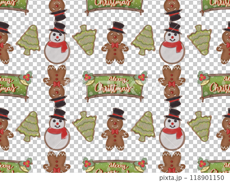 Christmas seamless pattern for festival background design. on transparent background. 118901150