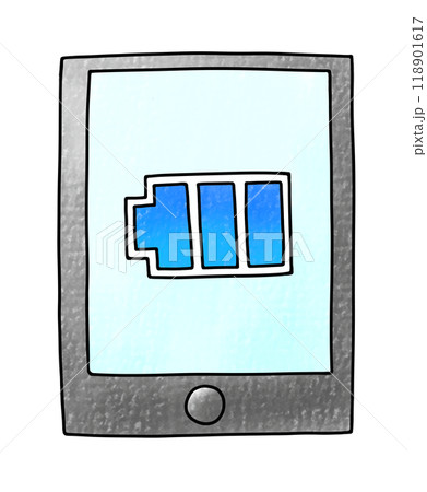 ゆるめシンプルなフル充電されたスマートフォン アナログ風 ゆるめシンプルなフル充電されたスマートフォン アナログ風 118901617