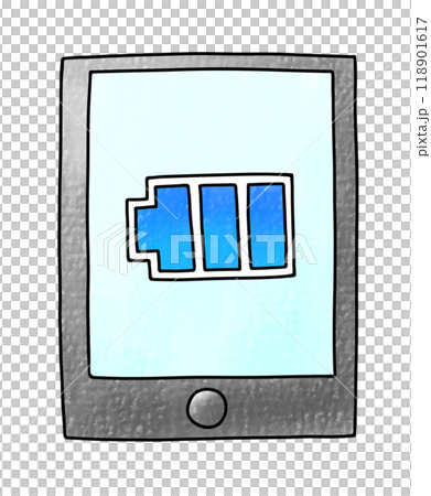 ゆるめシンプルなフル充電されたスマートフォン アナログ風 ゆるめシンプルなフル充電されたスマートフォン アナログ風 118901617