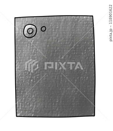 ゆるめシンプルな裏向きのスマートフォン アナログ風 ゆるめシンプルな裏向きのスマートフォン アナログ風 118901622