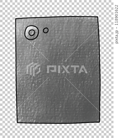 ゆるめシンプルな裏向きのスマートフォン アナログ風 ゆるめシンプルな裏向きのスマートフォン アナログ風 118901622