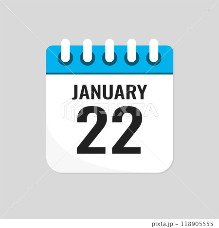 Icon page calendar day - 22 January Icon page calendar day - 22 January 118905555