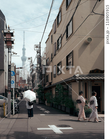 路地裏を歩く 118905915