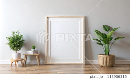 Wall art frame in white frame 118906316