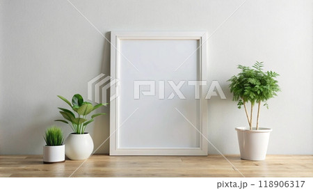 Wall art frame in white frame 118906317
