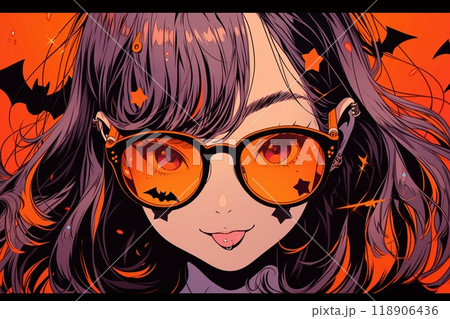 ハロウィン・女の子のイラスト素材「AI生成画像」 118906436