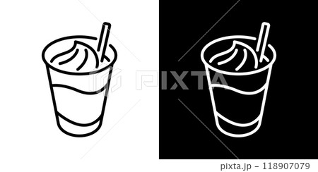チョコレートドリンクのシンプルなベクターアイコン 118907079
