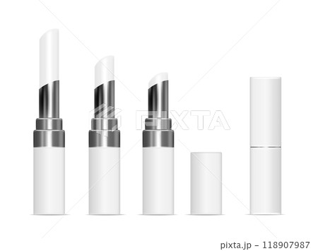 White tubes with white lipstick. Vector mock up 118907987
