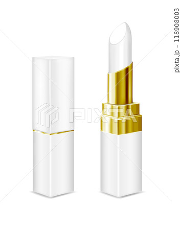 White tubes with white lipstick. Vector mock up 118908003