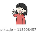 指を差す女性 118908457