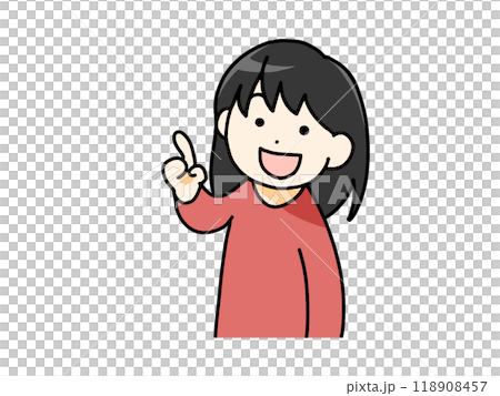 指を差す女性 指を差す女性 118908457