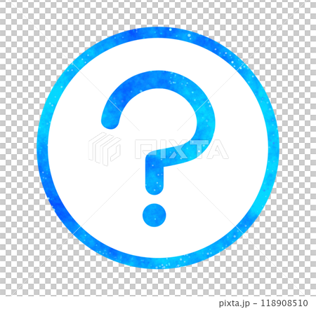 Blue starry sky | Simple question mark Blue starry sky | Simple question mark 118908510