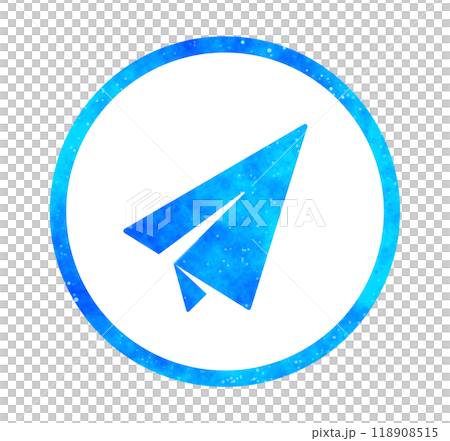 青い星空｜紙飛行機アイコン 118908515
