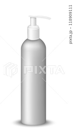Black plastic bottle with pump dispenser Black plastic bottle with pump dispenser 118909111