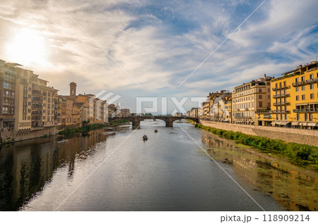 Landscape of Ponte Vecchio And Arno River in Florence, Italy Landscape of Ponte Vecchio And Arno River in Florence, Italy Landscape of Ponte Vecchio And Arno River in Florence, Italy Landscape of Ponte Vecchio And Arno River in Florence, Italy 118909214