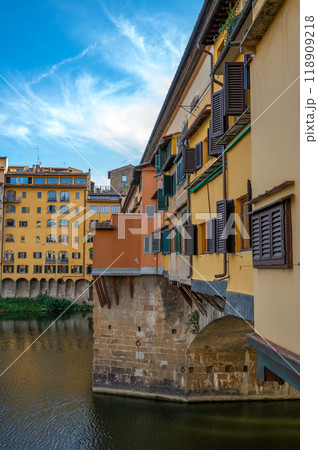 Landscape of Ponte Vecchio And Arno River in Florence, Italy Landscape of Ponte Vecchio And Arno River in Florence, Italy 118909218