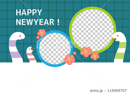 新年賀卡模板蛇年 新年賀卡模板蛇年 118909707