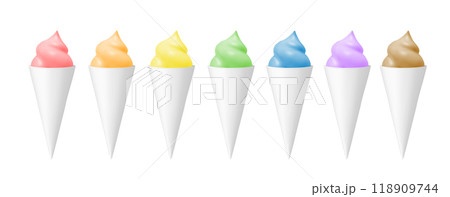 Color ice cream set 118909744
