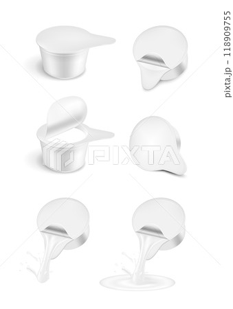Single serve cup for dairy creamer Single serve cup for dairy creamer 118909755