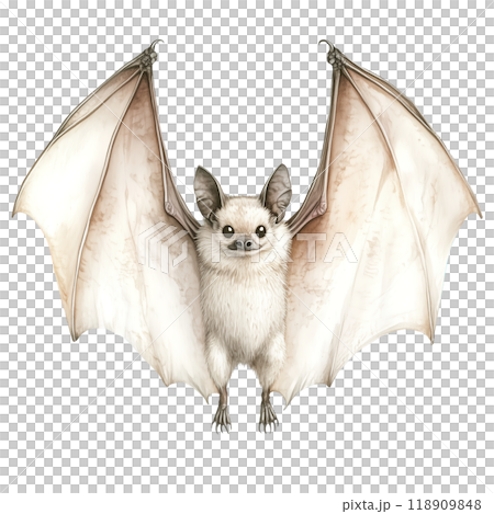 White Bat with Soft Wings Showcasing Delicate...のイラスト素材 [118909848] - PIXTA