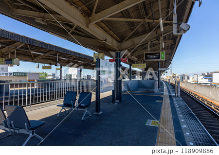 近鉄けいはんな線/新石切駅のプラットホーム 近鉄けいはんな線/新石切駅のプラットホーム 118909886