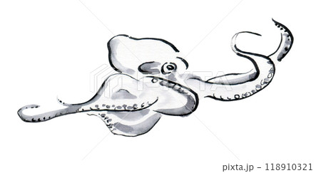 右向きのタコ 118910321