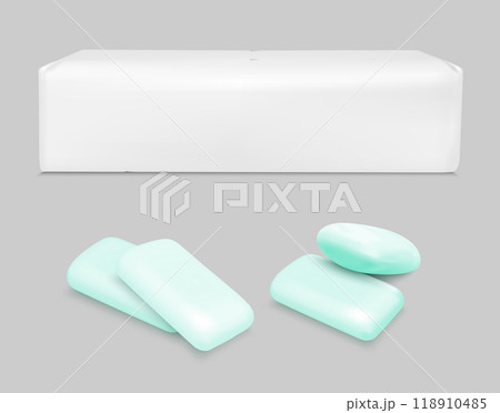 Vector chewing gum and white packaging 118910485