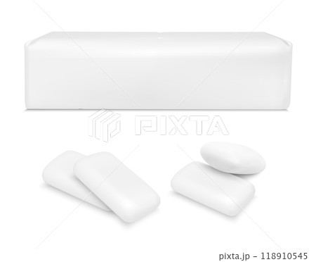 Vector chewing gum and white packaging 118910545