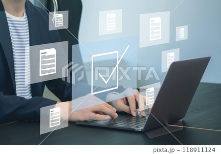 ビジネスイメージ、ドキュメント管理、ファイル管理、デジタルワークフロー 118911124