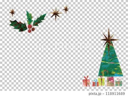 Christmas corner frame made from painted paper Christmas corner frame made from painted paper 118911689