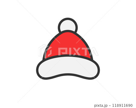 サンタクロースの帽子のアイコン(線画カラー)のイラスト サンタクロースの帽子のアイコン(線画カラー)のイラスト 118911690