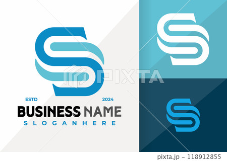 Letter S Monogram Business Logo Icon Vector Design. Creative simple logos designs illustration 118912855