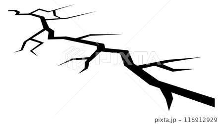 Ground crack. Earthquake land damage. Surface fracture Ground crack. Earthquake land damage. Surface fracture 118912929