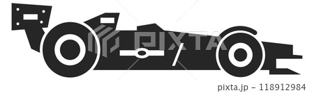 Racing car side view. Sport drive icon 118912984