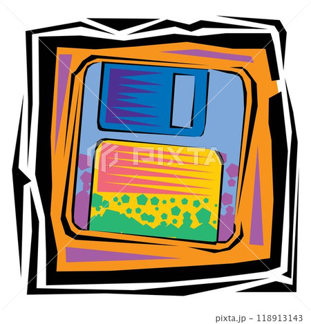 Floppy disk for various designs - without gradients Floppy disk for various designs - without gradients 118913143
