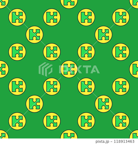 Circle with Green Puzzle vector Jigsaw Puzzles colored seamless pattern Circle with Green Puzzle vector Jigsaw Puzzles colored seamless pattern 118913463