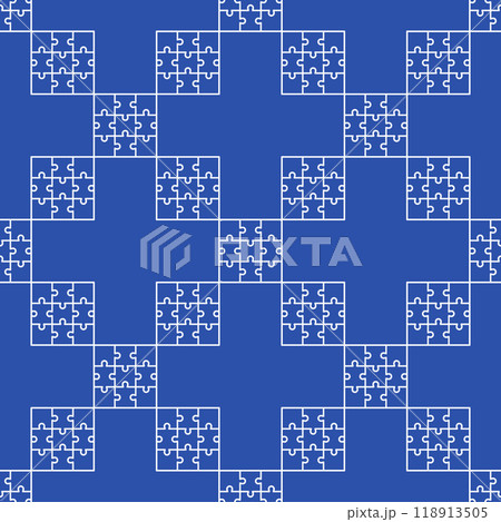 Square Puzzle vector Jigsaw Puzzles thin line seamless pattern Square Puzzle vector Jigsaw Puzzles thin line seamless pattern 118913505