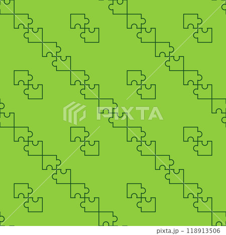 Two Jigsaw Puzzle Pieces vector linear seamless pattern Two Jigsaw Puzzle Pieces vector linear seamless pattern 118913506