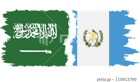 Guatemala and Saudi Arabia grunge flags connection vector Guatemala and Saudi Arabia grunge flags connection vector 118913700