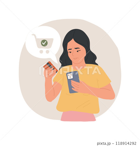 Wasting money isolated cartoon vector illustration. Wasting money isolated cartoon vector illustration. 118914292