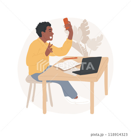 Distracted isolated cartoon vector illustration. 118914323