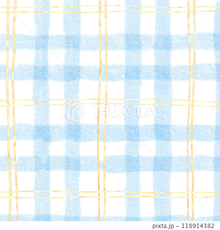 Gold Blue Plaid Gingham Check Hand Drawn Background Overlay Gold Blue Plaid Gingham Check Hand Drawn Background Overlay 118914382