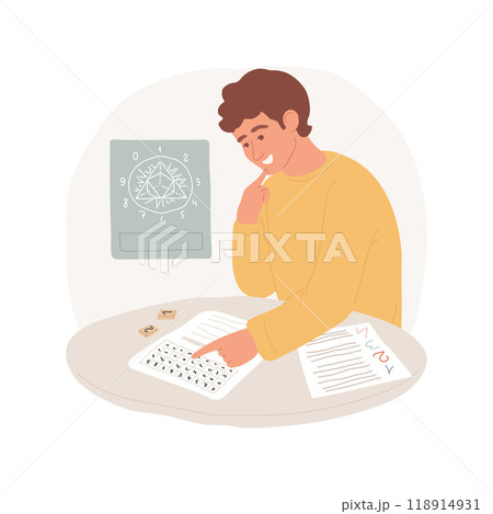 Numerology isolated cartoon vector illustration. 118914931