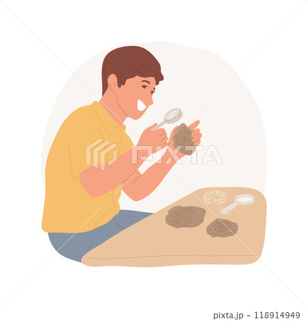 Fossils isolated cartoon vector illustration. Fossils isolated cartoon vector illustration. 118914949