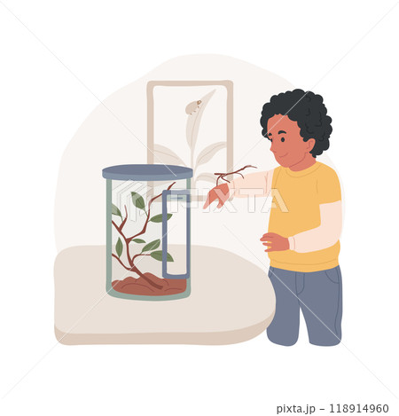 Stick bug isolated cartoon vector illustration. 118914960