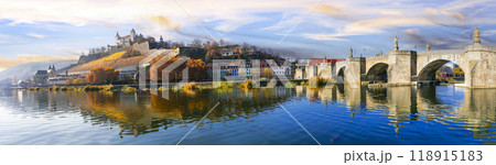Beautiful Wurzburg town - famous "Romantic road" tourist route in Bavaria, Germany, travel and scenic places 118915183