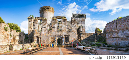 Italy travel and landmarks. Famous historic Etruscan city Nepi in Tuscia, Viterbo provinc 118915189