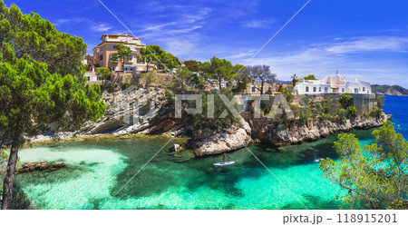 Best scenic beaches of Mallorca Balearic island - charming Calo de ses Llises near Peguer Best scenic beaches of Mallorca Balearic island - charming Calo de ses Llises near Peguer 118915201