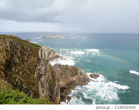 Cliffs of cape Penas landscape, Asturias, Spain 118916009